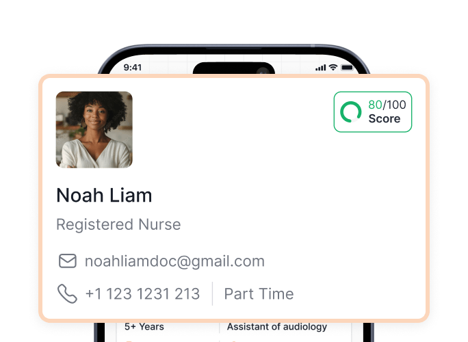 Verified score card showing Dr. Noah Liam profile